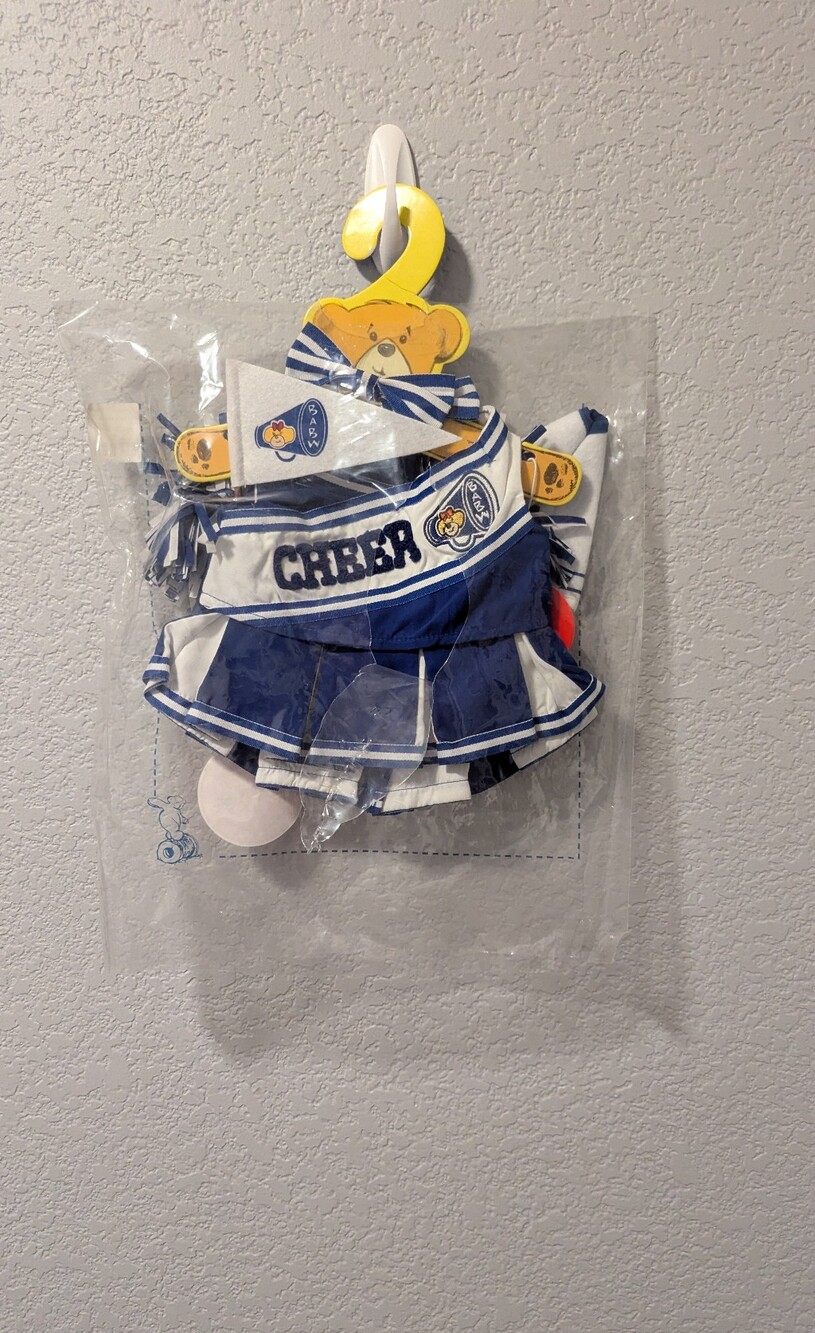 Build-A-Bear Blue and White Cheerleader Outfit New With Tags